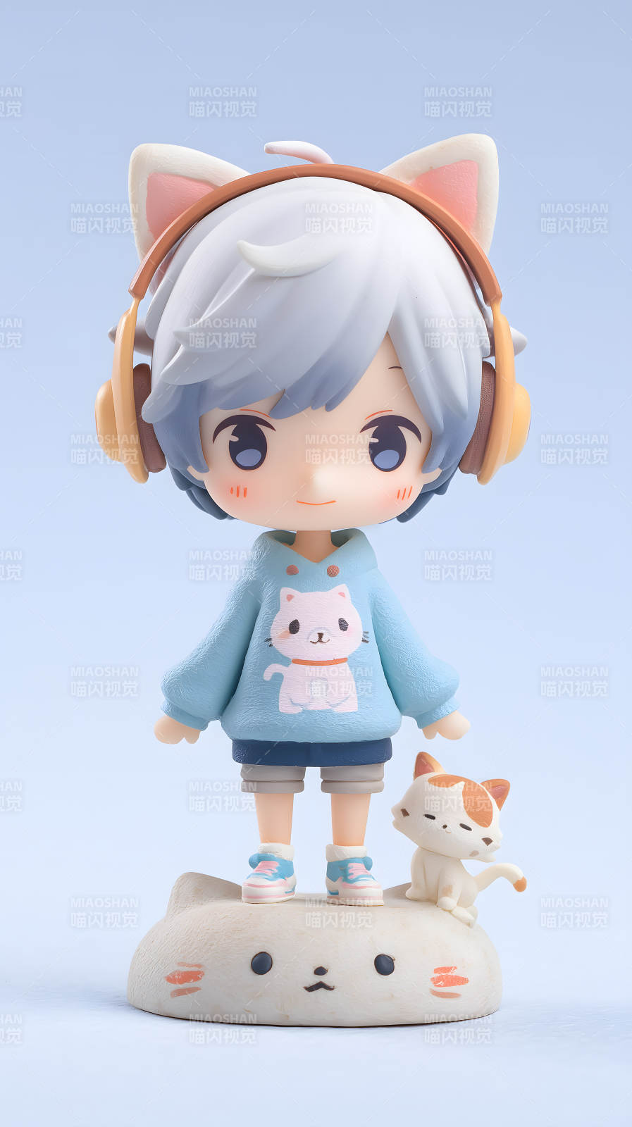 可爱的猫耳少年玩偶图片