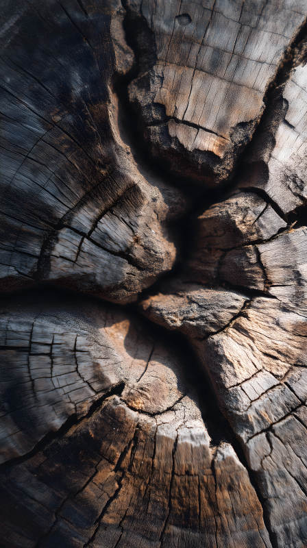 古老树木的年轮纹理图片