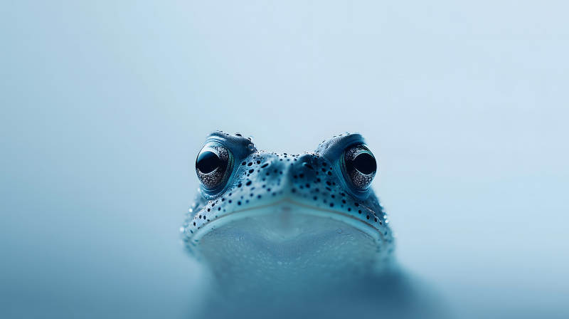 蓝调蛙蛙凝视远方图片