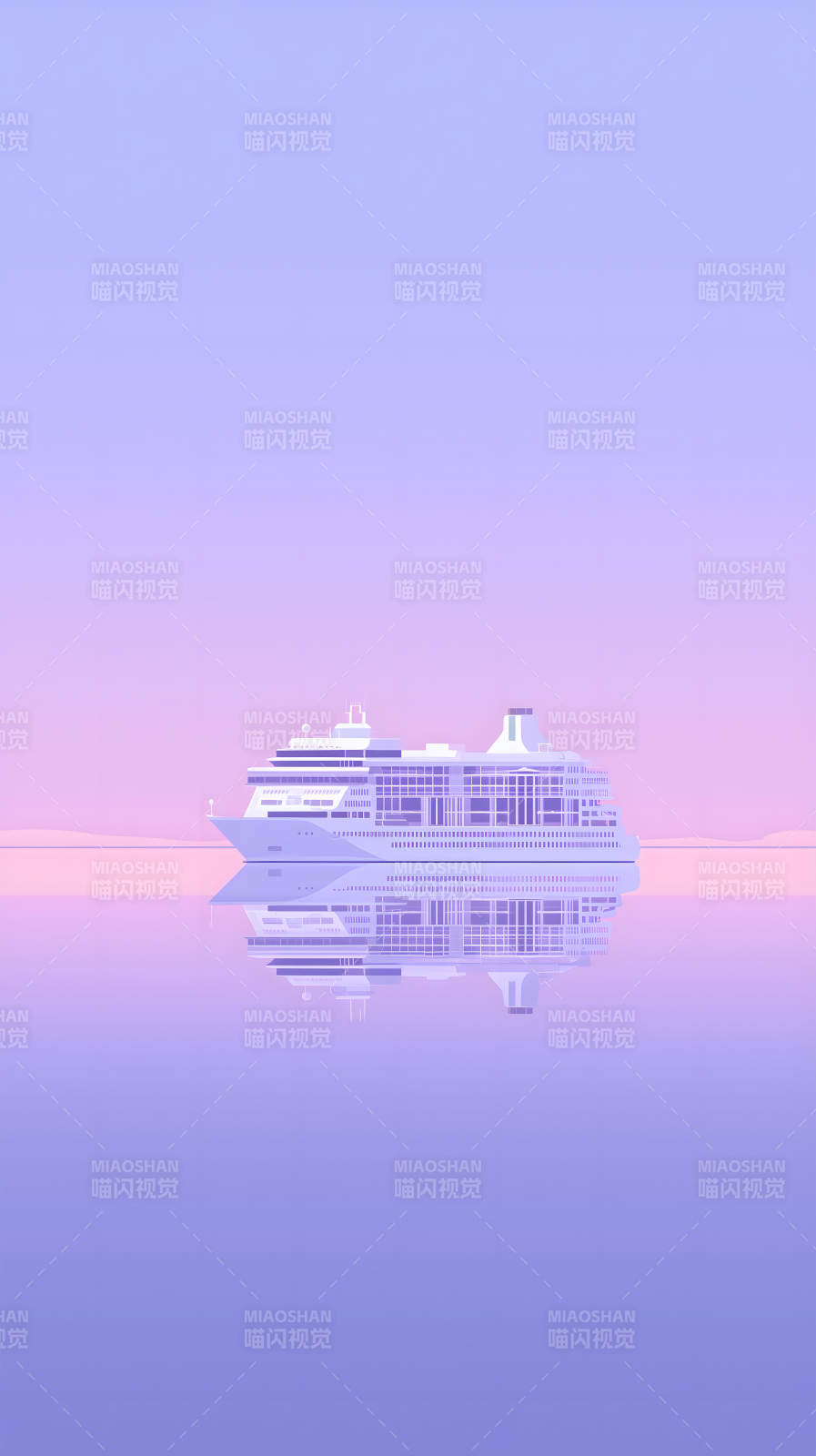 平静海面上优雅的邮轮图片