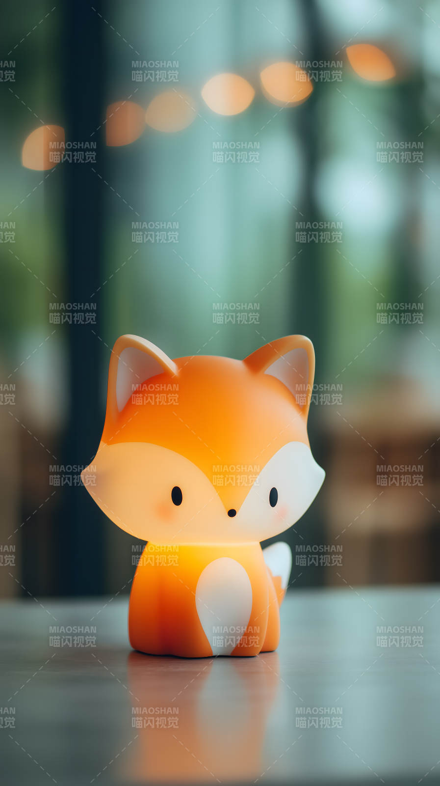 萌趣小狐狸夜灯图片