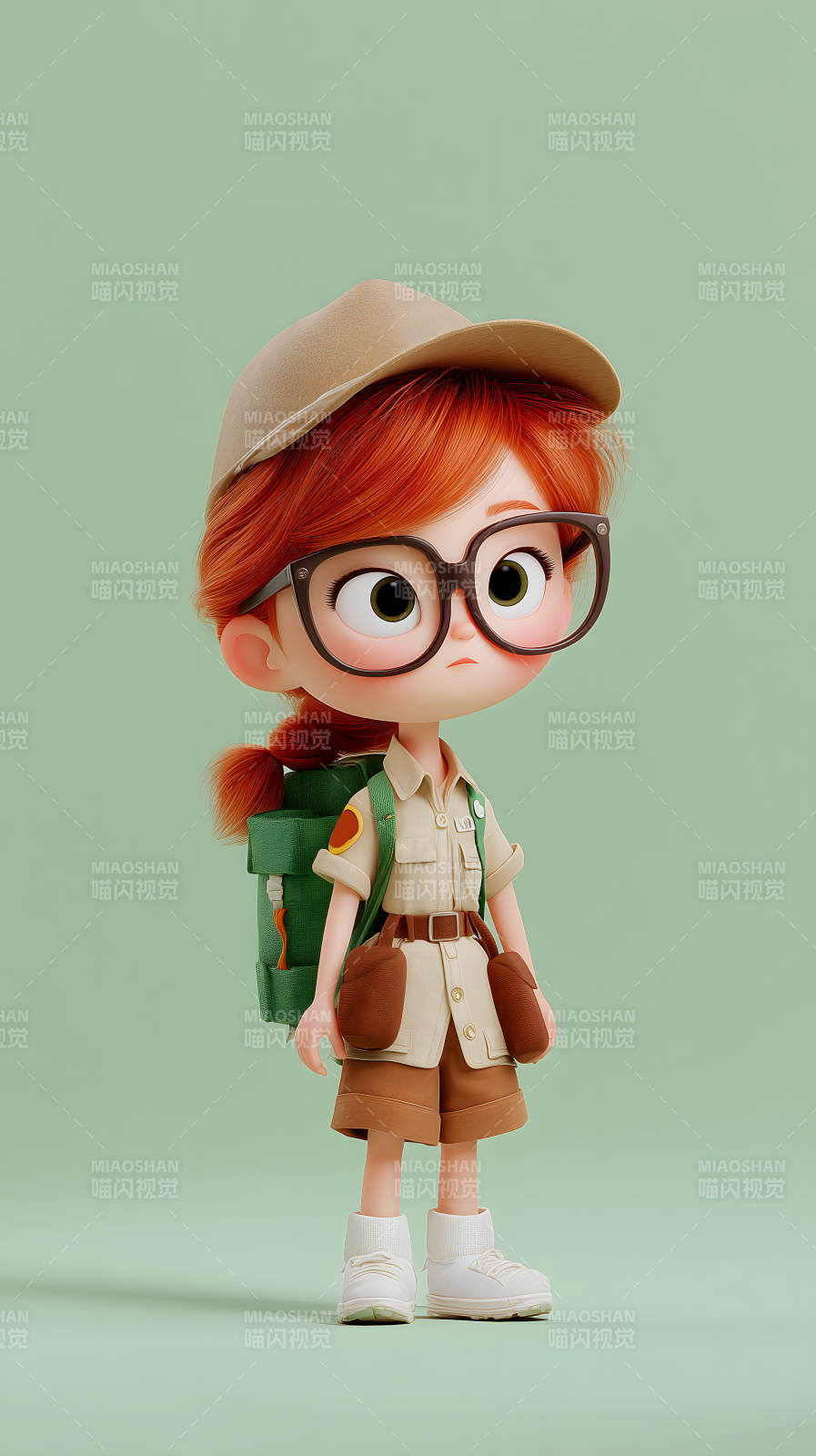 红发女孩的探险之旅图片