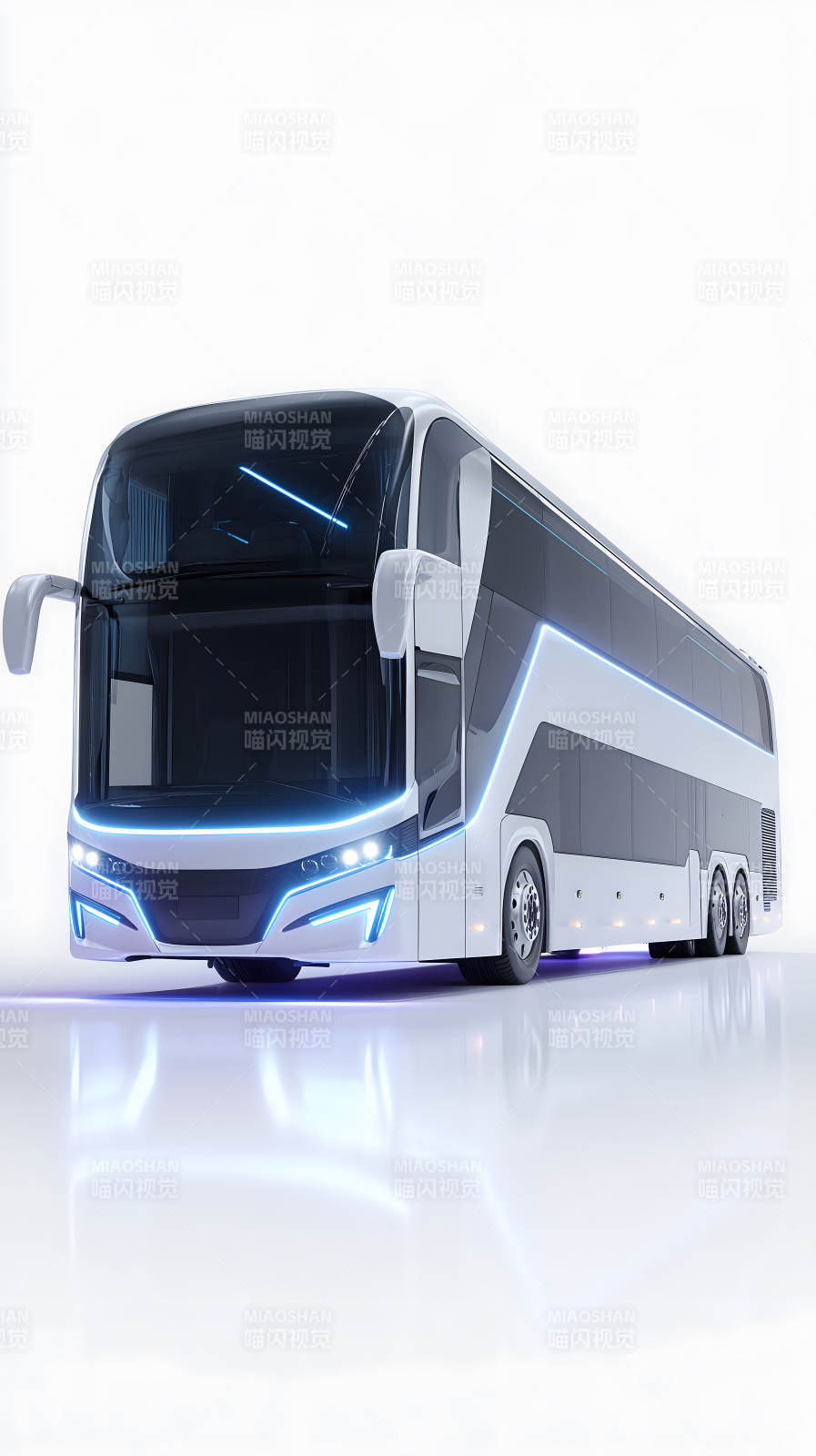 未来感十足的双层巴士图片