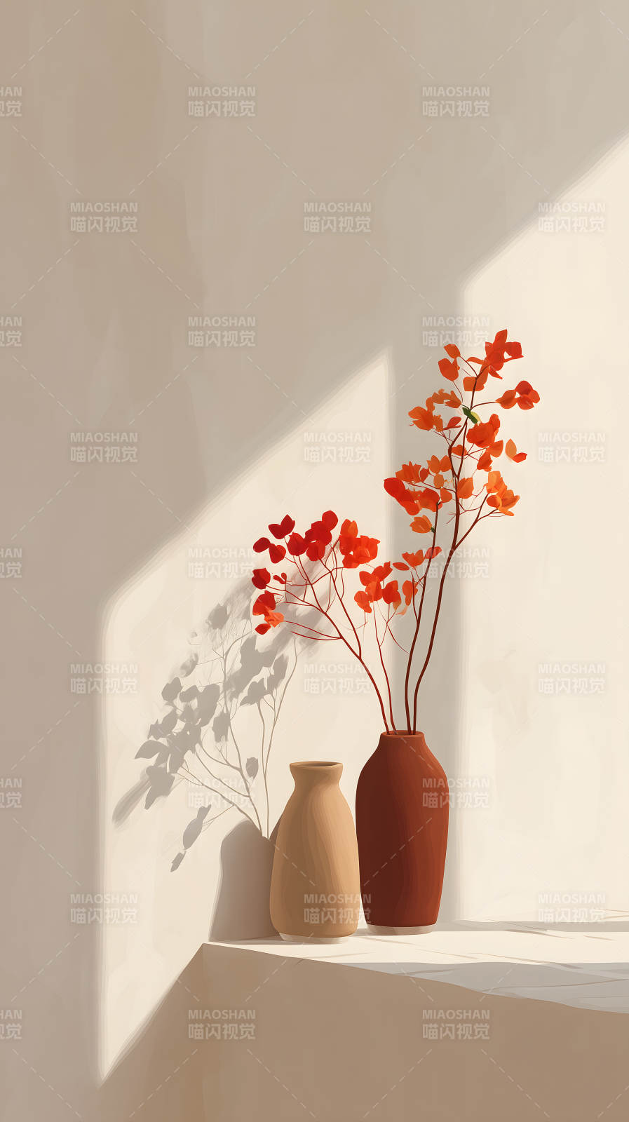 阳光下的秋日静物摆设图片