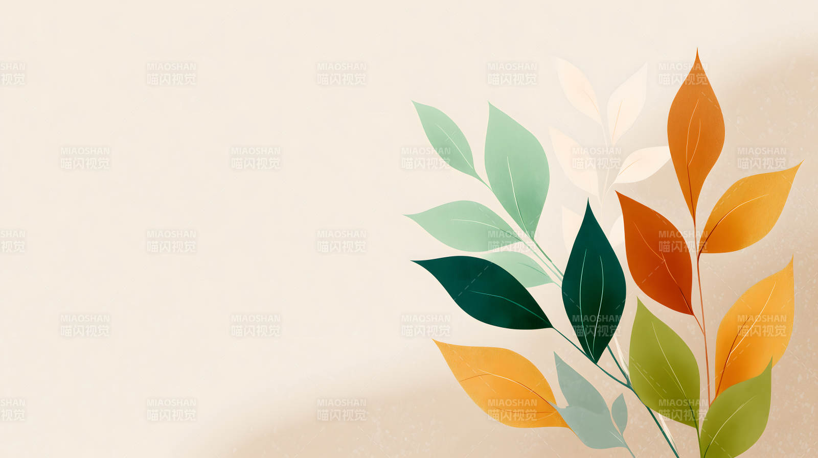 秋季植物的抽象艺术图片