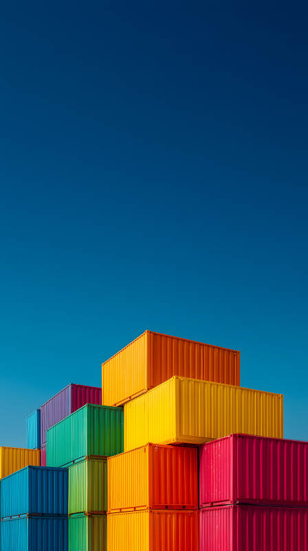 彩虹堆叠集装箱图片