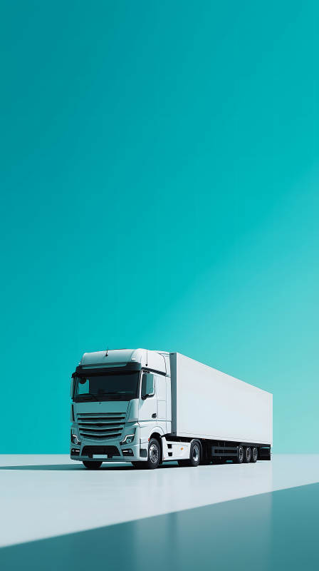 卡车在明亮背景下行驶图片