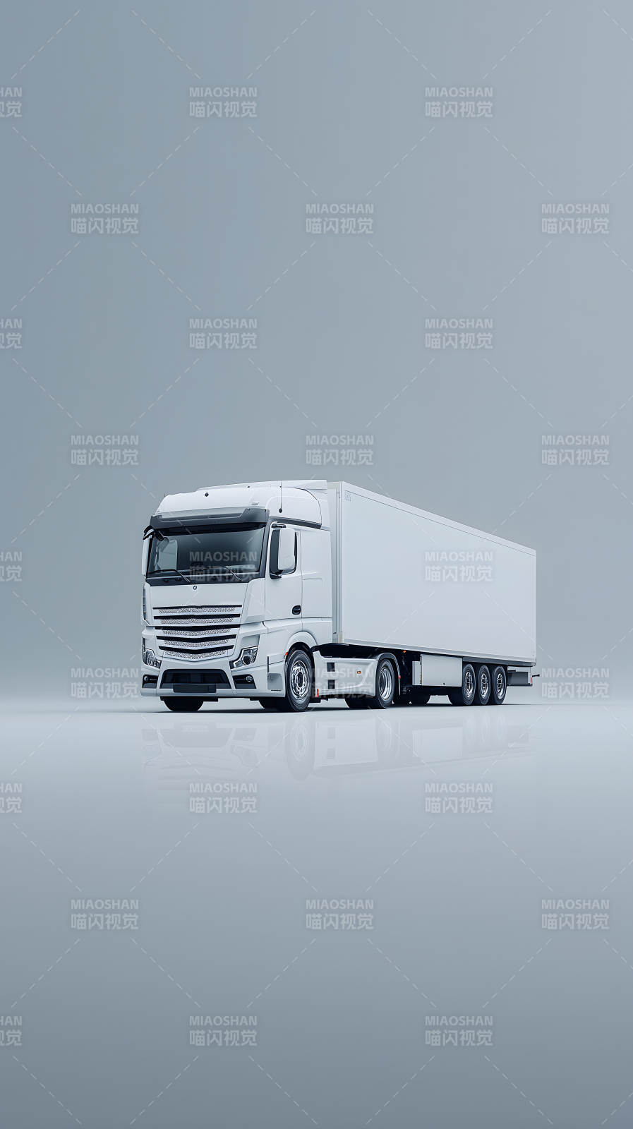 白色货车高清渲染图图片