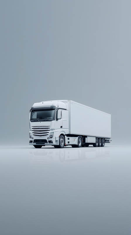 白色货车高清渲染图图片