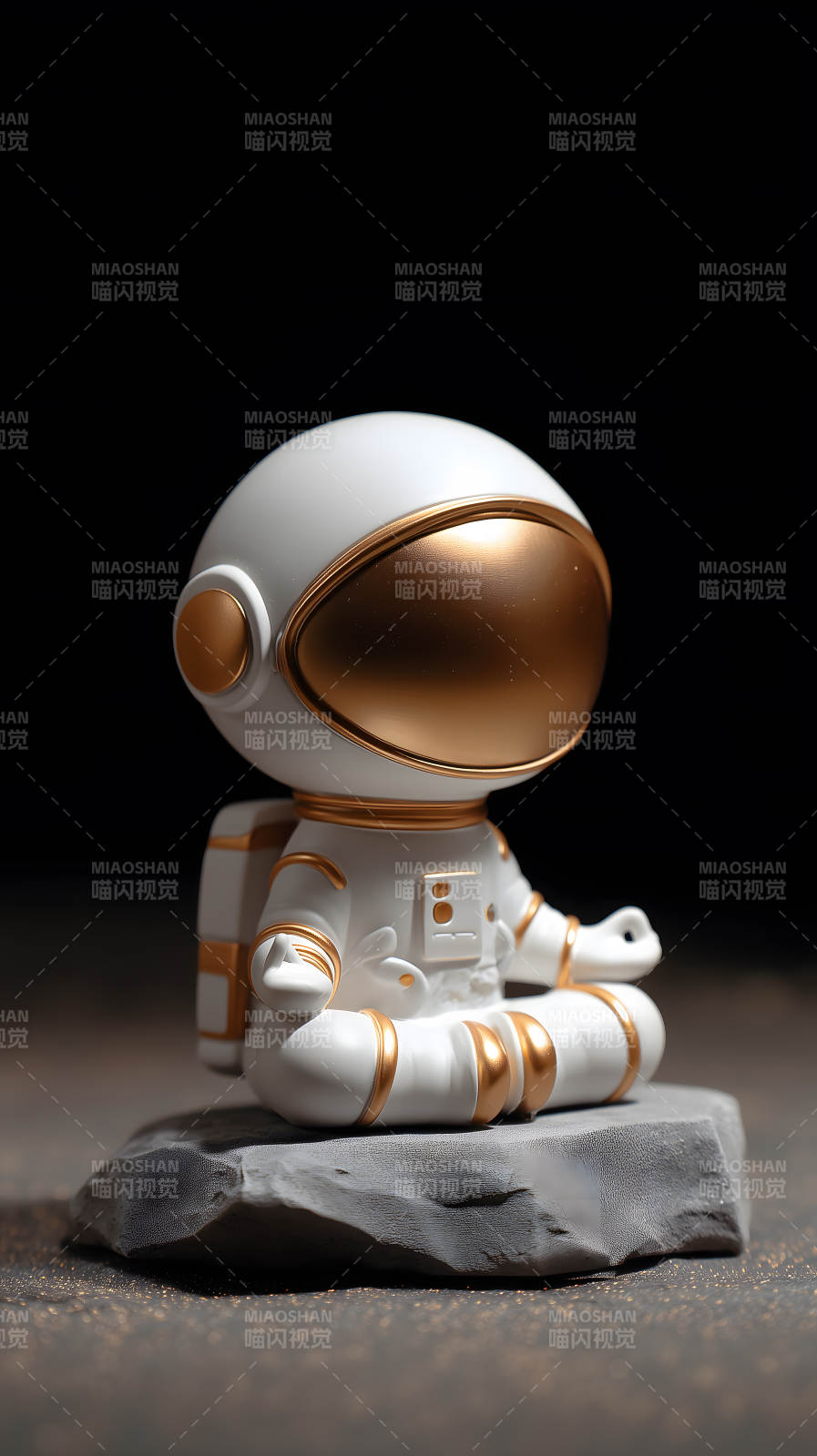 沉思的宇航员摆件图片