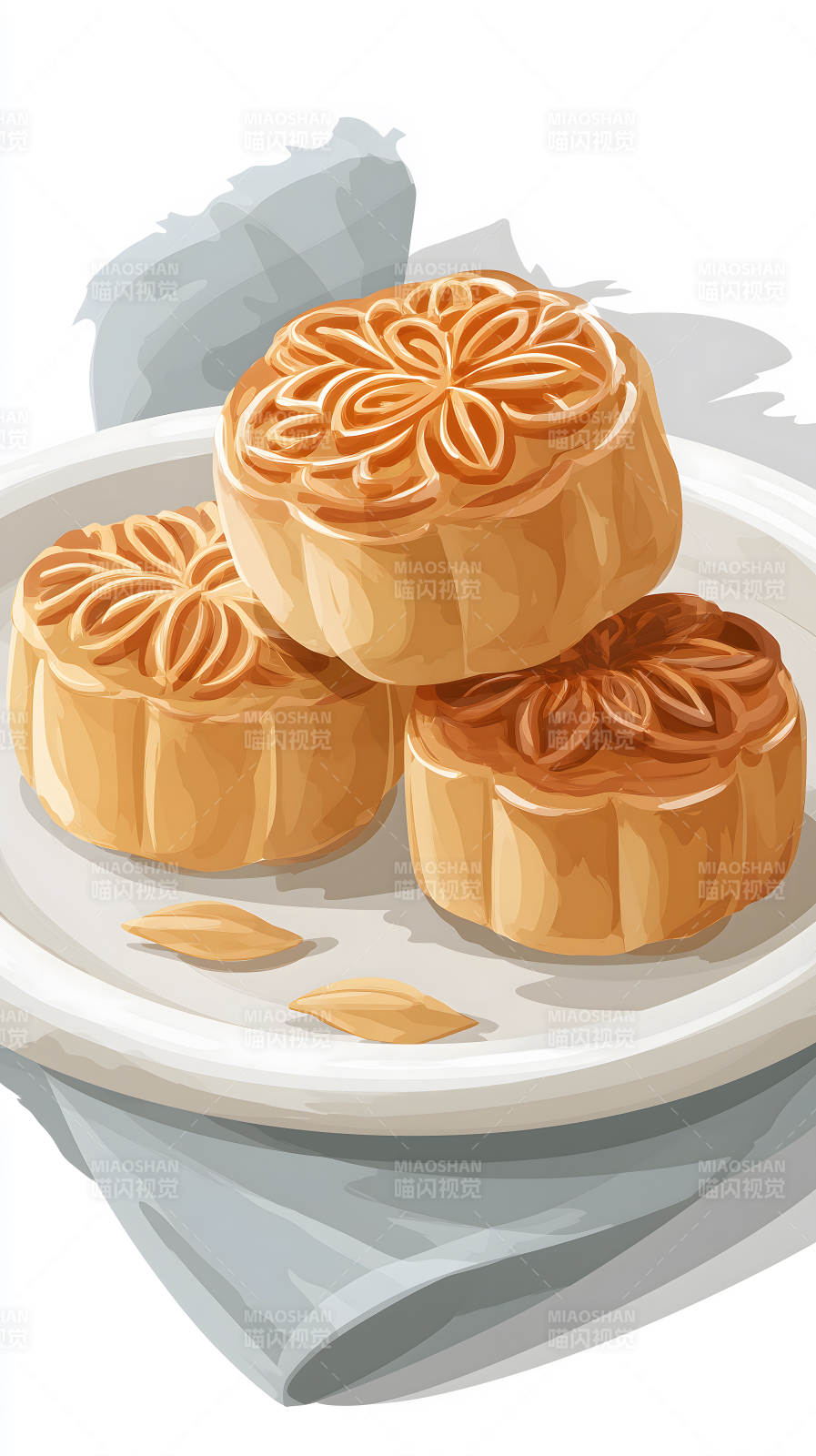 中秋月饼美味佳肴图片