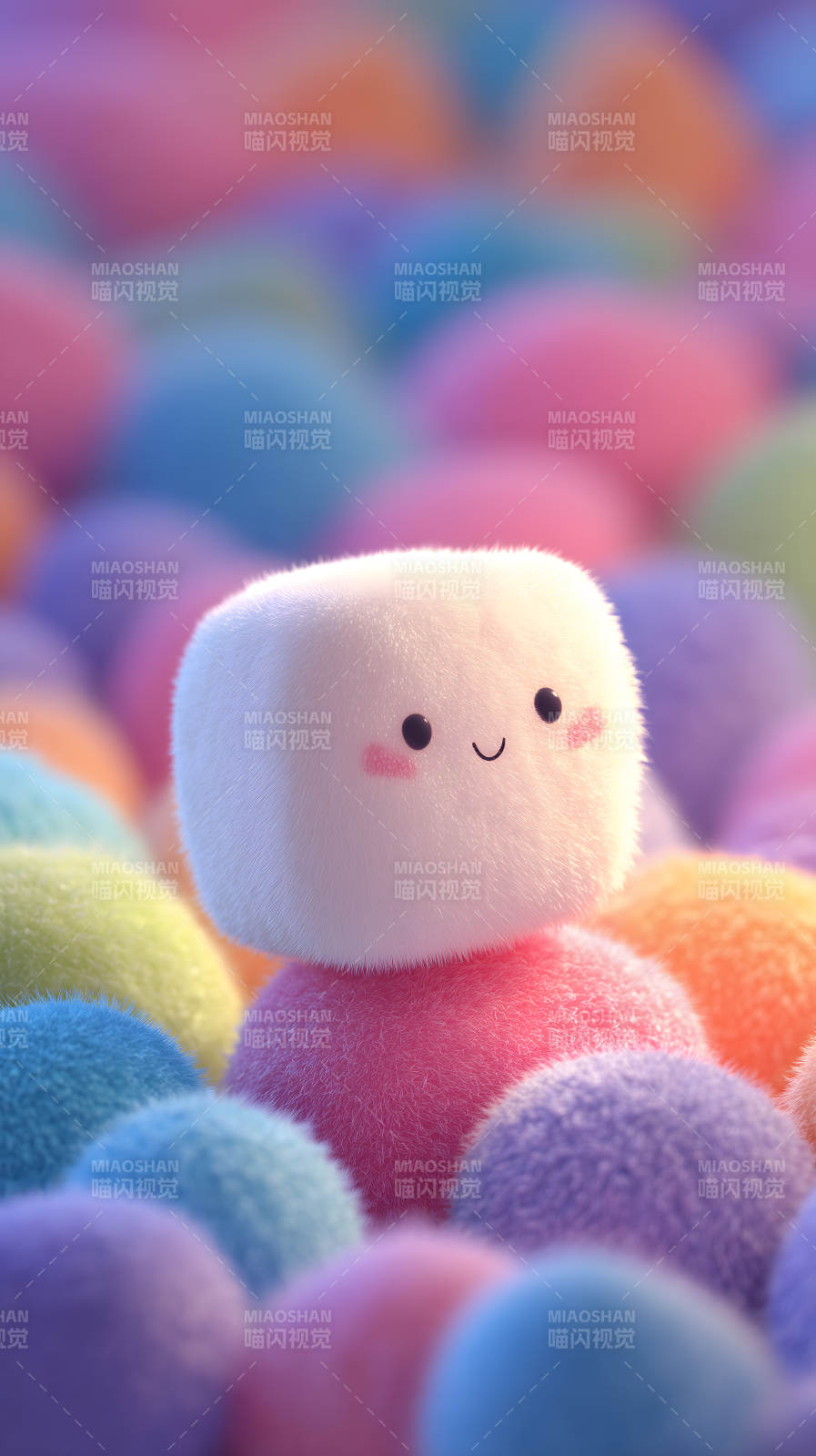 毛茸茸的方块和球球们图片