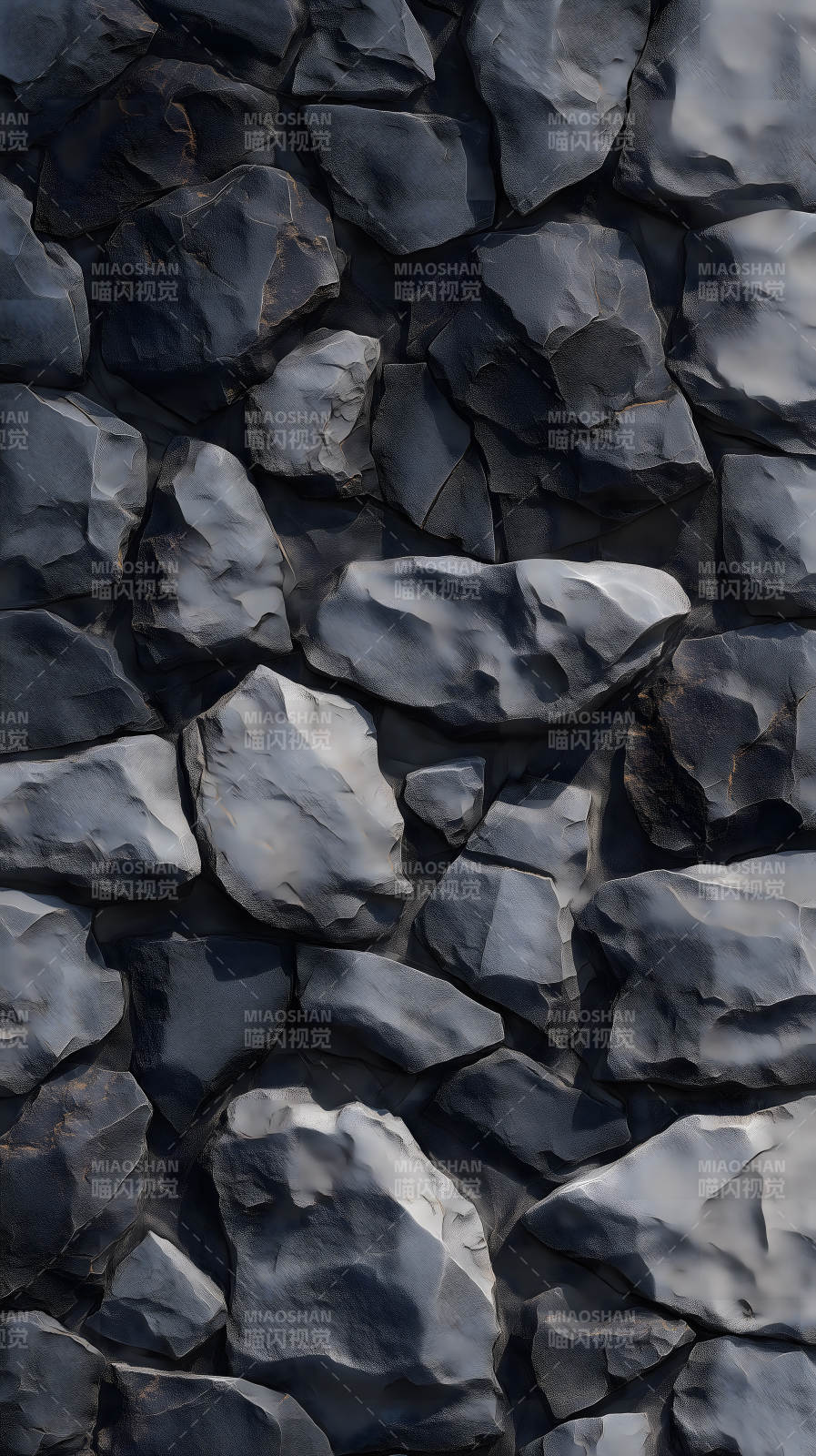 深色石墙纹理特写图片