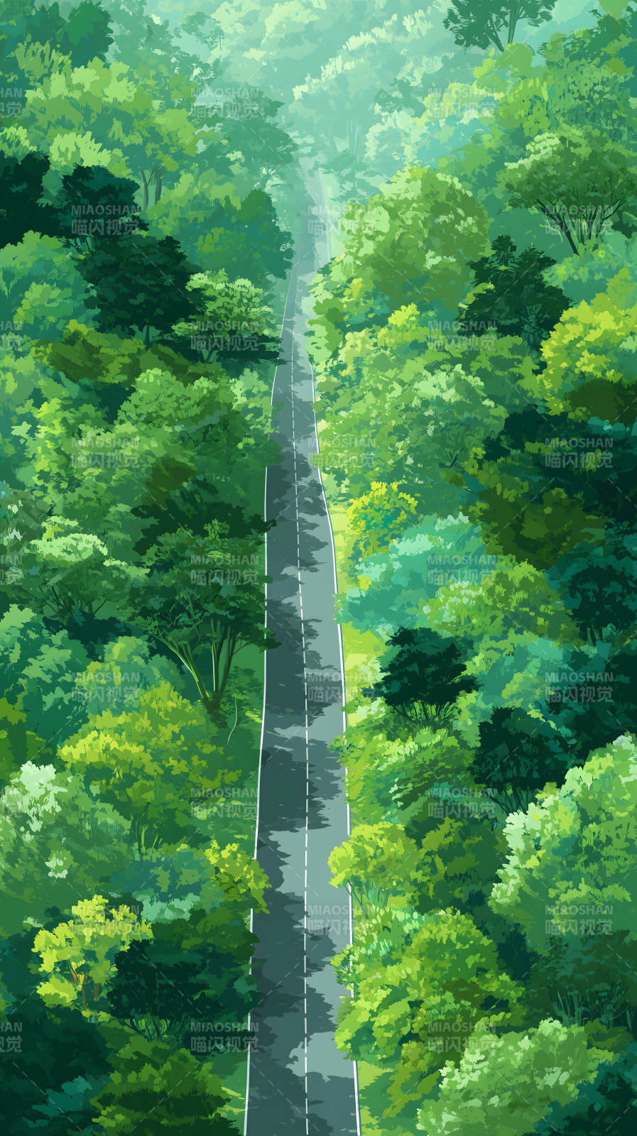 林间小路通往远方图片