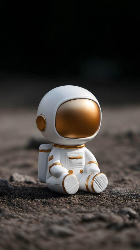 月球上的宇航员玩偶图片