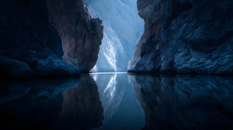 峡谷幽潭宁静致远图片