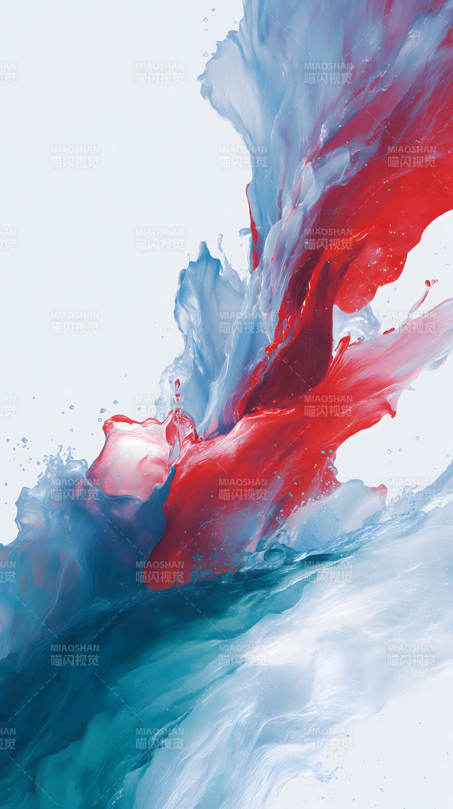 色彩碰撞的艺术飞溅图片