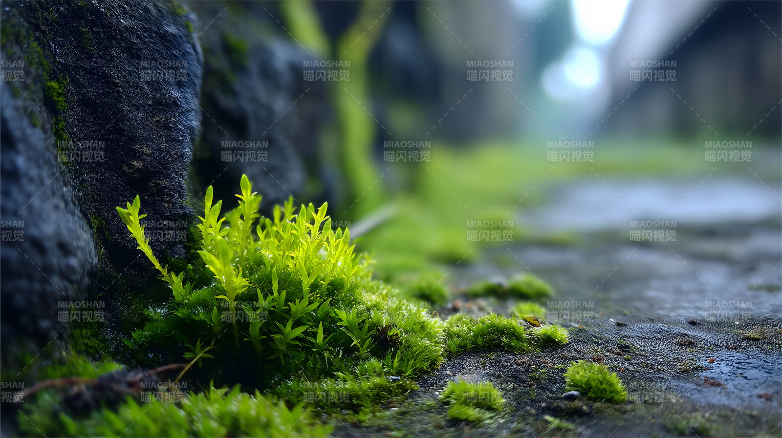 石缝间的顽强生命图片