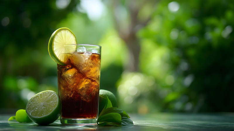 清凉夏日可乐柠檬饮图片