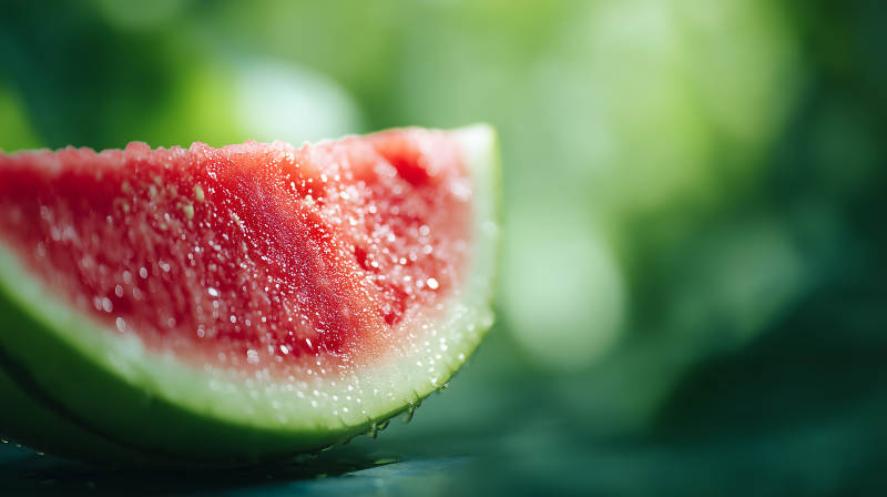 盛夏甜蜜的西瓜切片图片