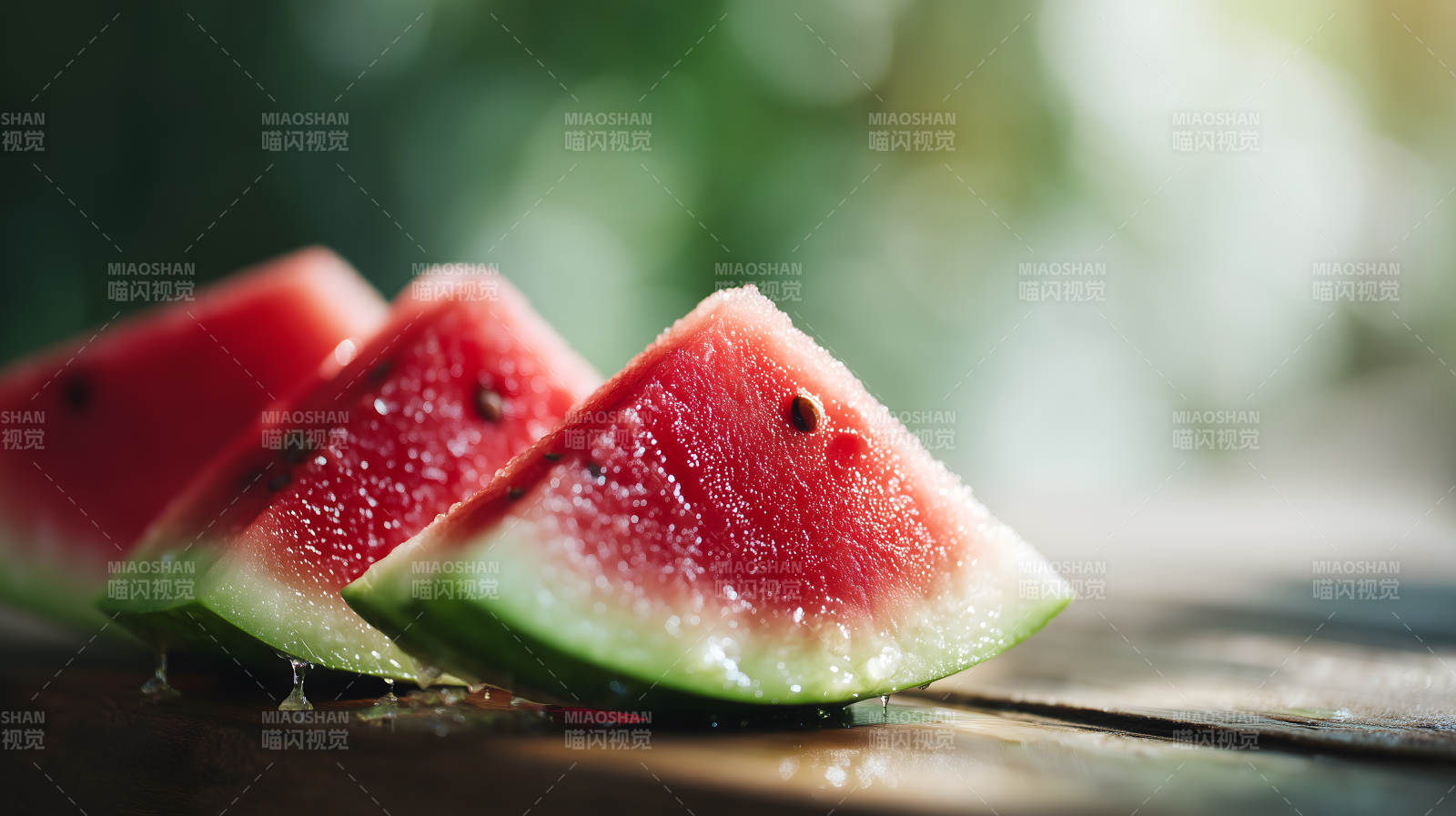 盛夏时节的甜蜜西瓜图片