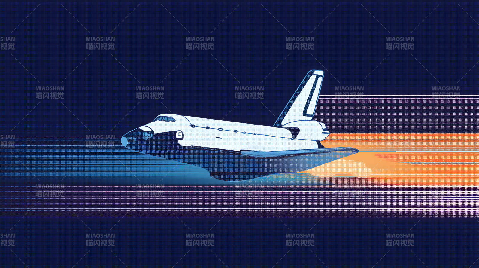 航天飞机高速飞行轨迹图片