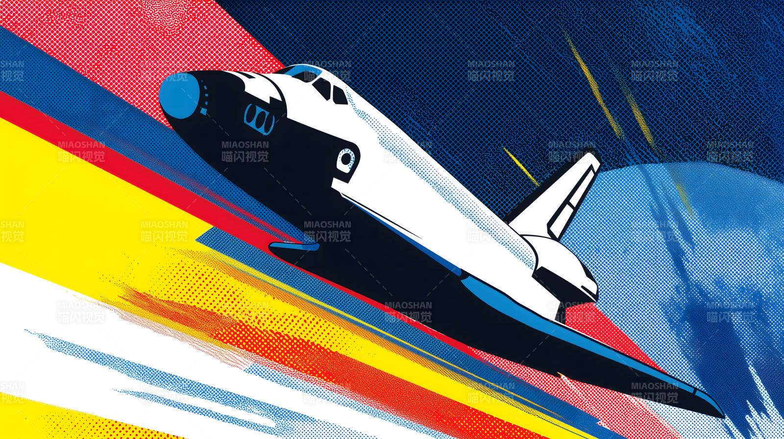 太空梭的急速飞行图片