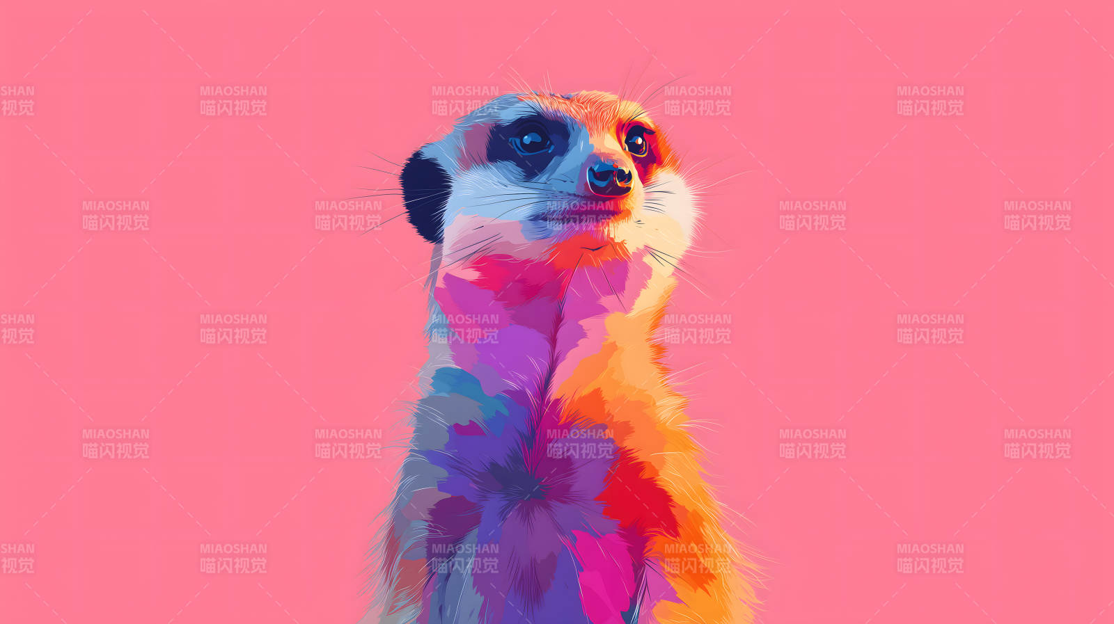 炫彩灵动的狐獴图片