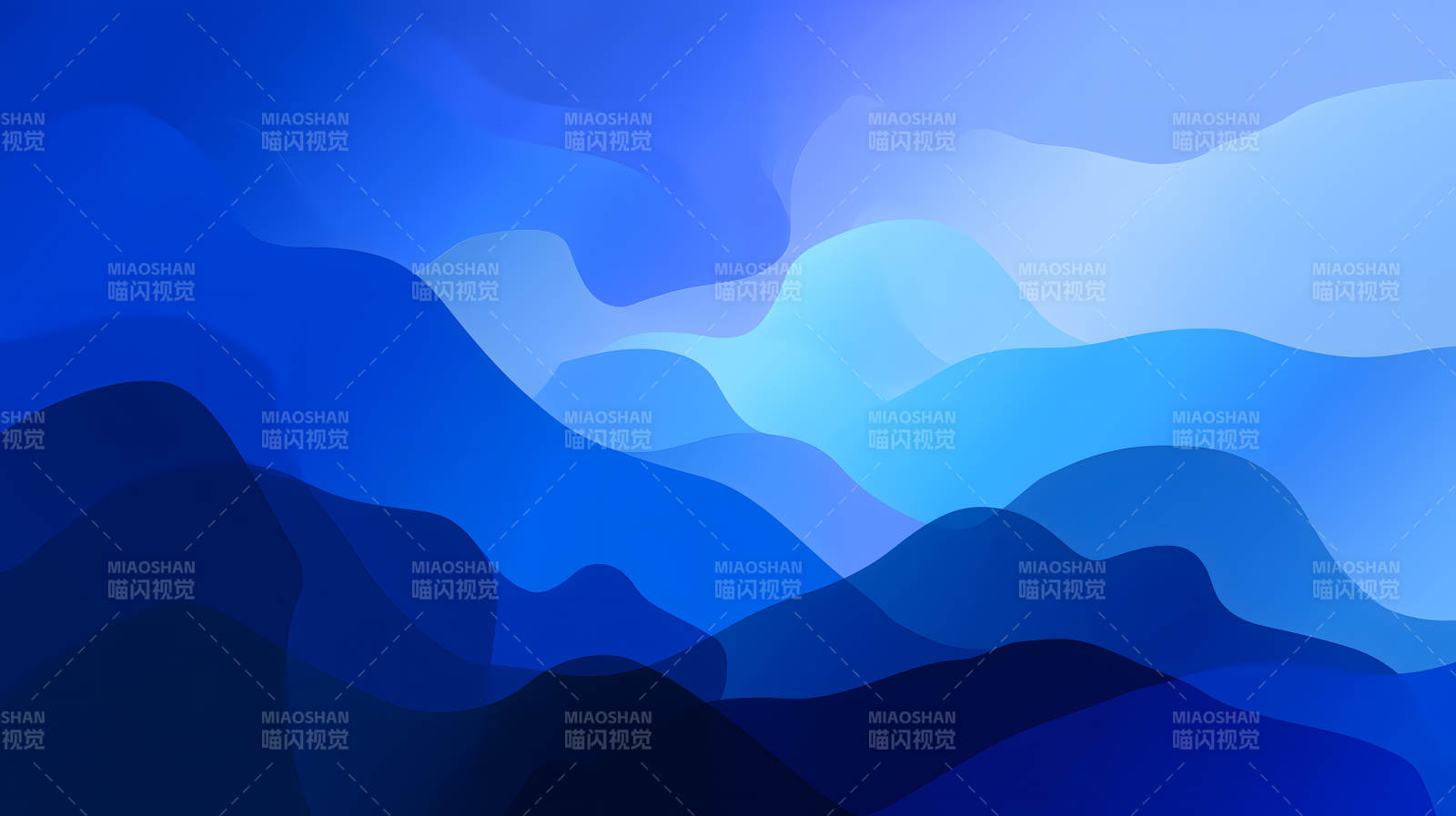 蓝色山峦的抽象艺术图片