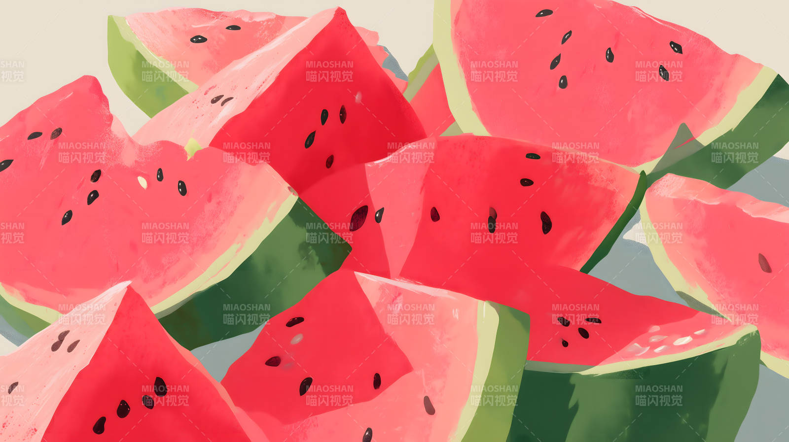 盛夏西瓜的甜蜜诱惑图片