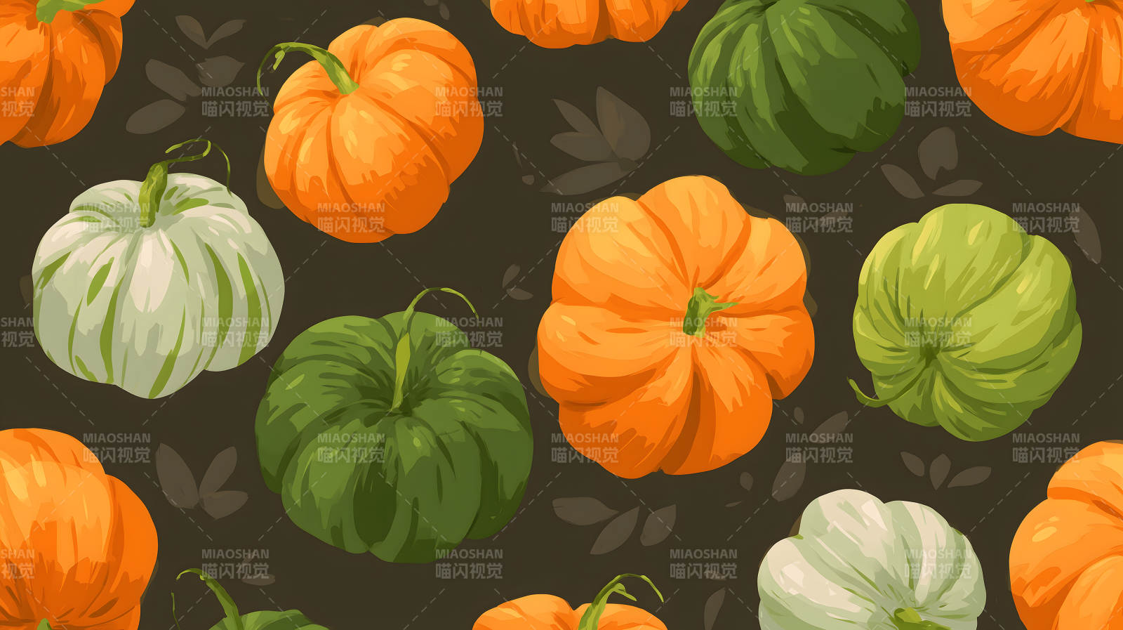 多彩南瓜秋季丰收图图片