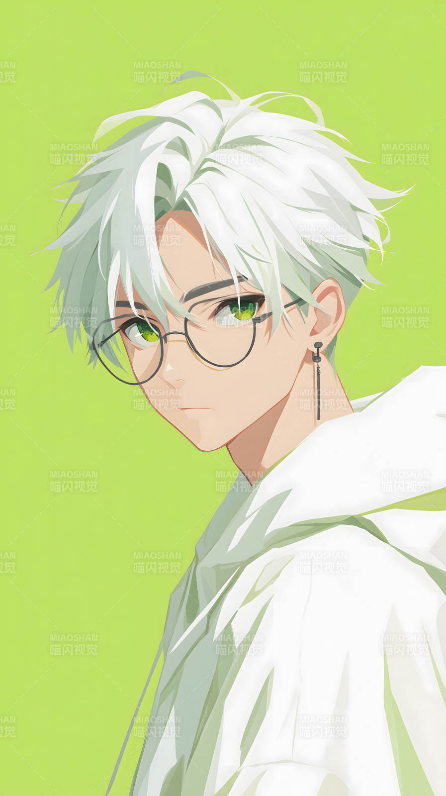 时尚潮流的绿色系少年图片