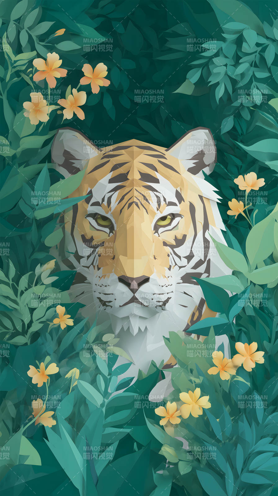 丛林深处的老虎图片