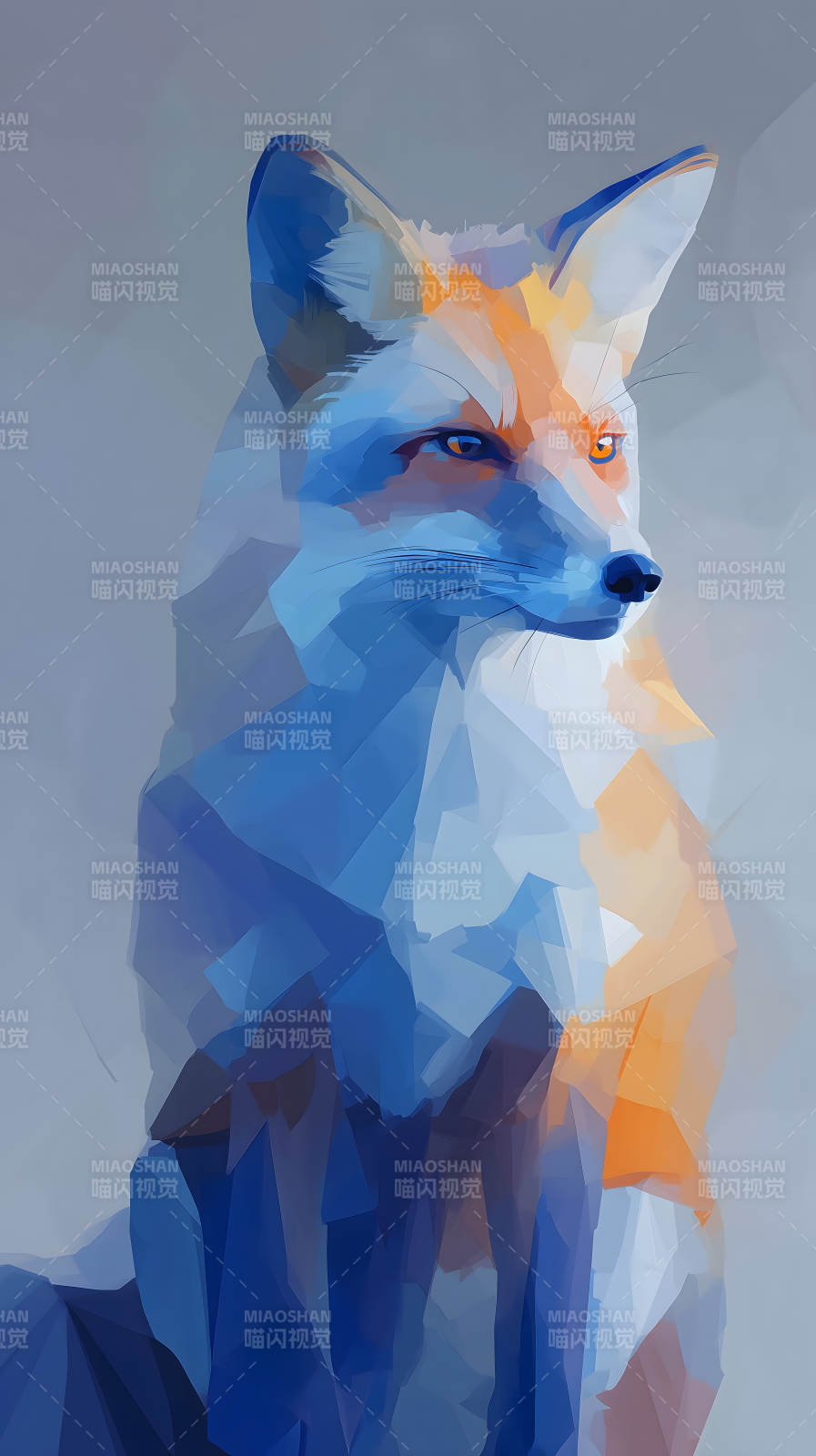 冰雪蓝狐的凝视图片