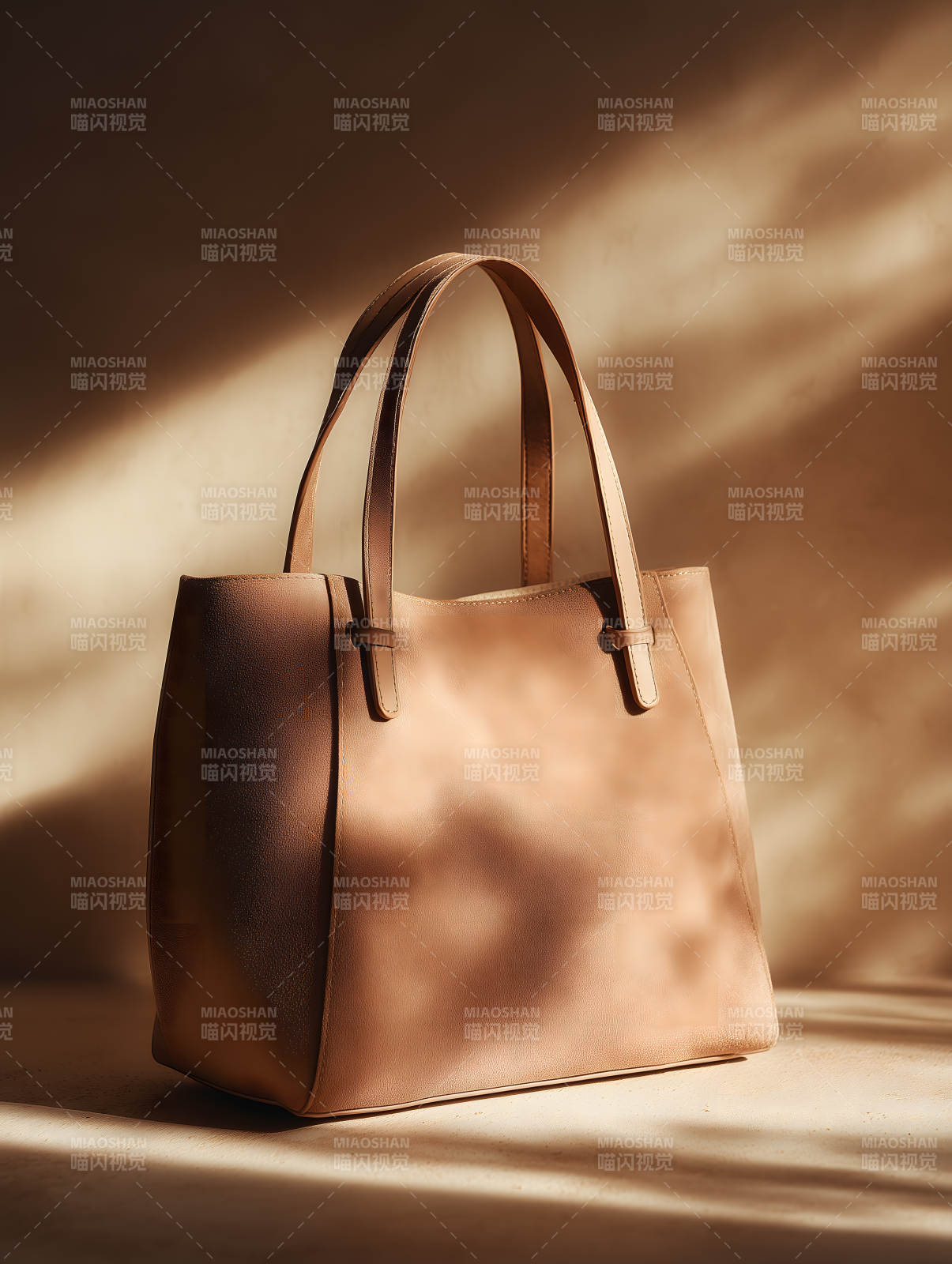 优雅质感轻奢皮革手提包图片