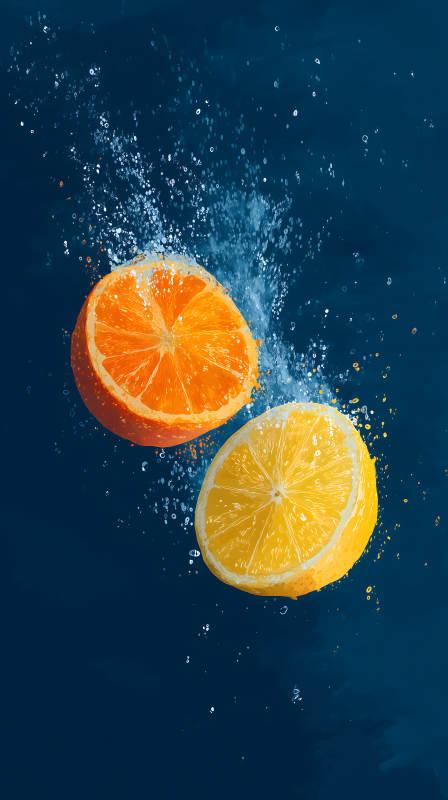 橙子和柠檬的活力四射图片