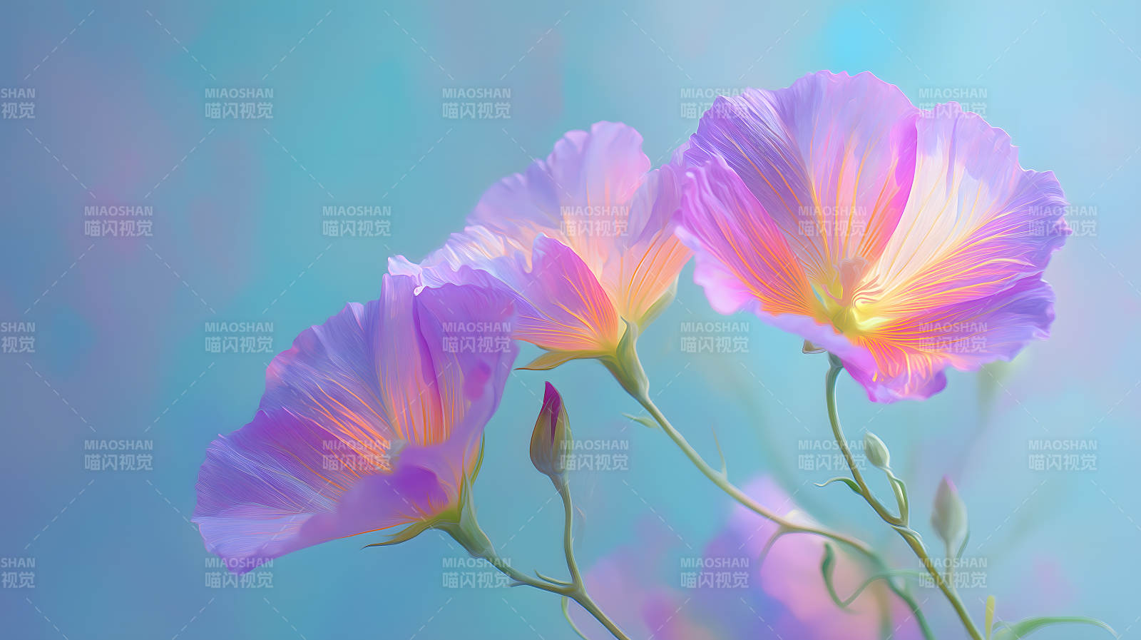 梦幻般的淡紫色花朵图片