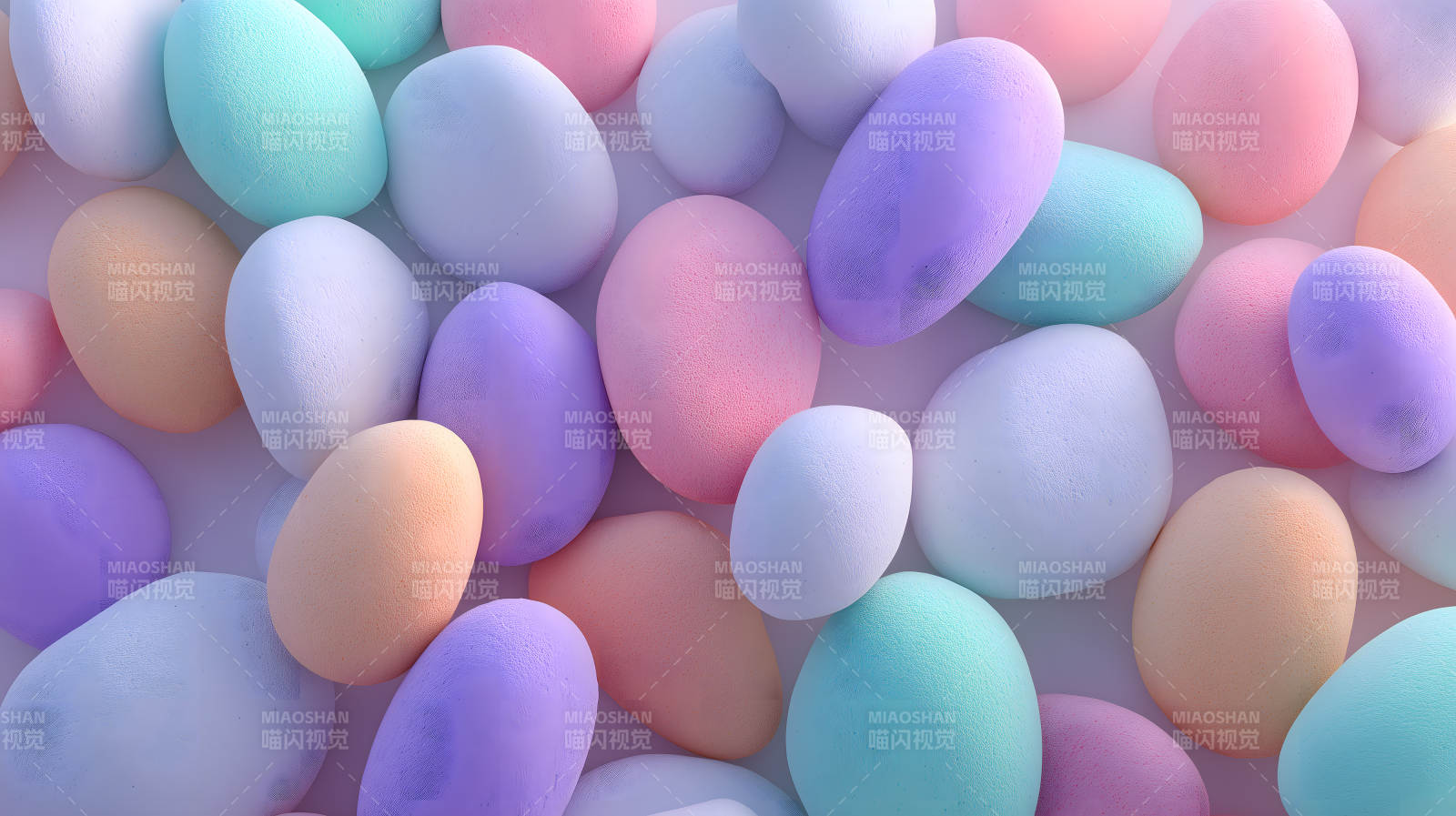 柔和色彩的鹅卵石堆积图片