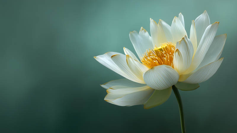 幽静淡雅的莲花盛放图片