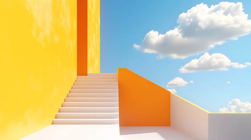 通往天空的阶梯图片