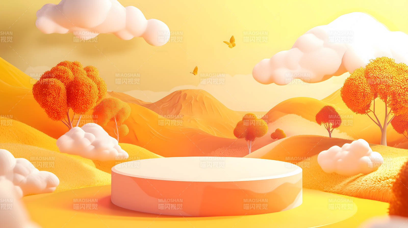 秋日梦幻场景展示台图片