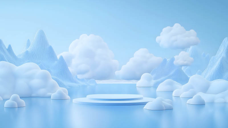 梦幻冰川展台图片