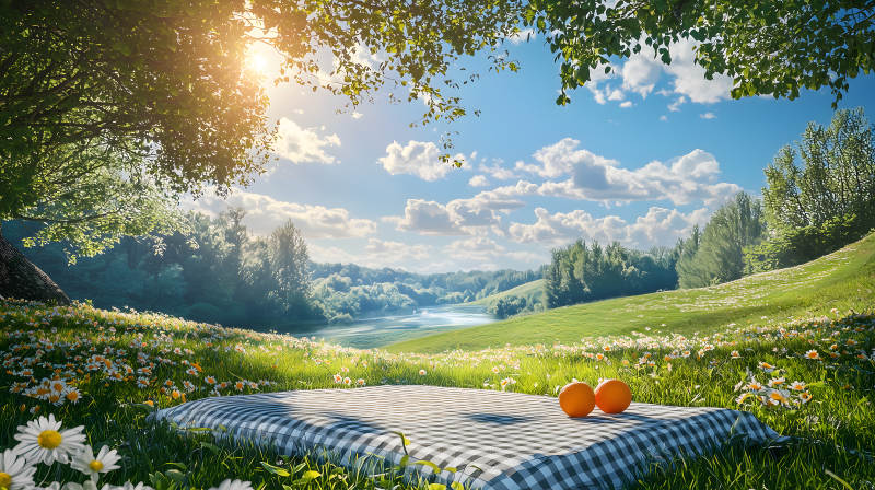 田园野餐的美好时光图片