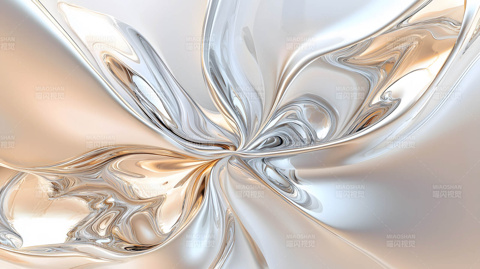 流动的金属光泽图片