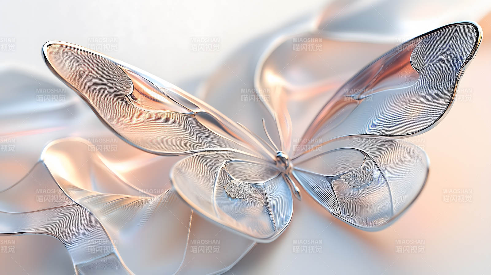 金属质感蝴蝶图片