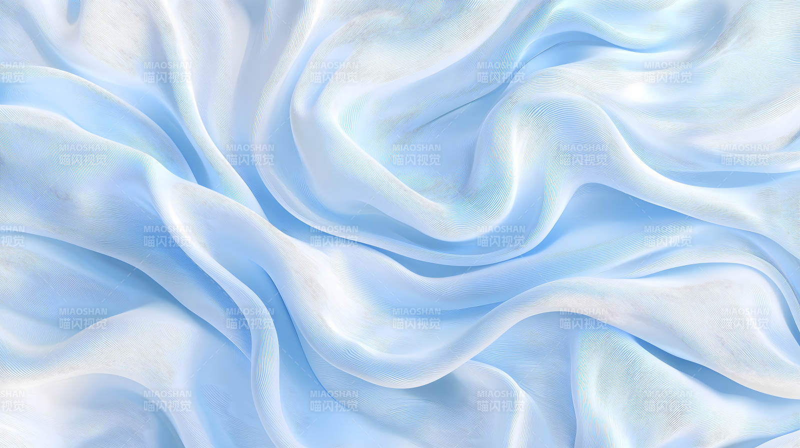 轻盈飘逸的蓝色丝绸图片