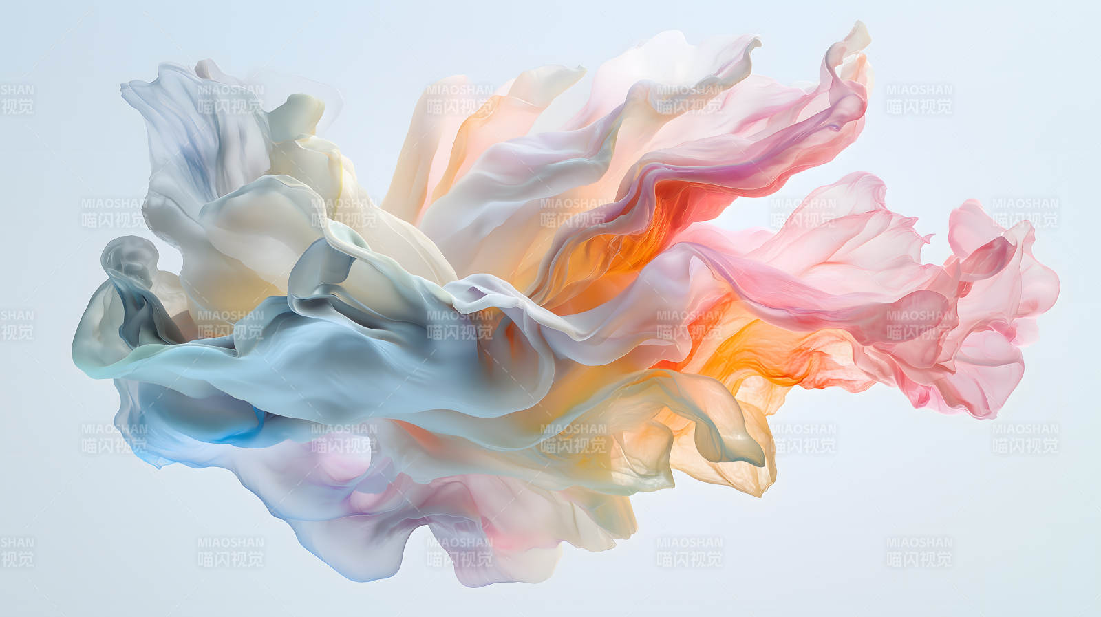 色彩飘逸的丝绸图片