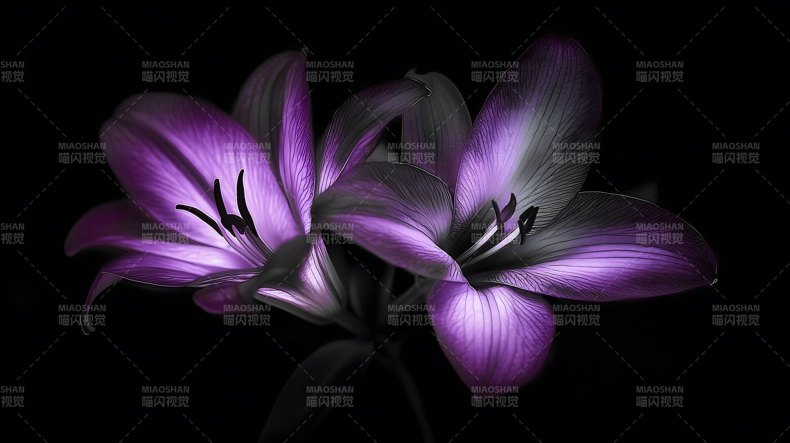 暗夜紫百合图片