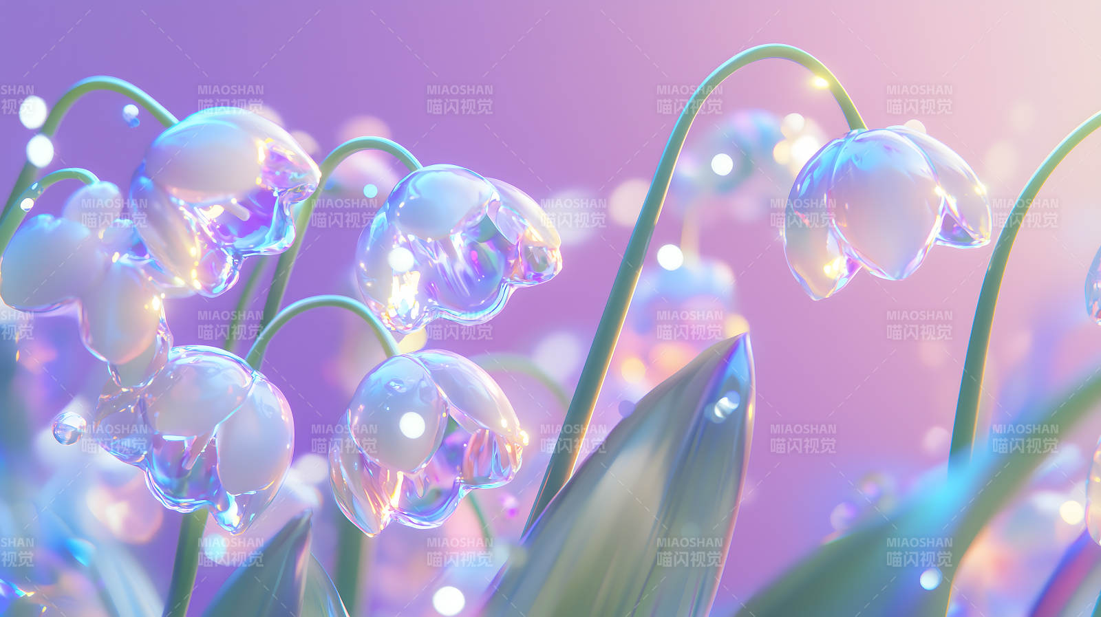 梦幻玻璃花图片