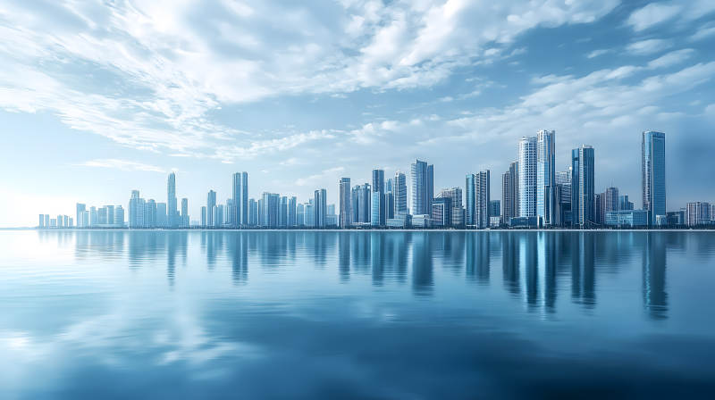 海滨城市天际线图片